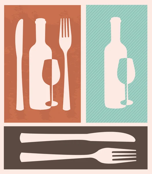 Bebida y comida — Archivo Imágenes Vectoriales