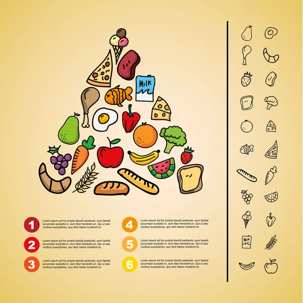 Дизайн питания — стоковый вектор
