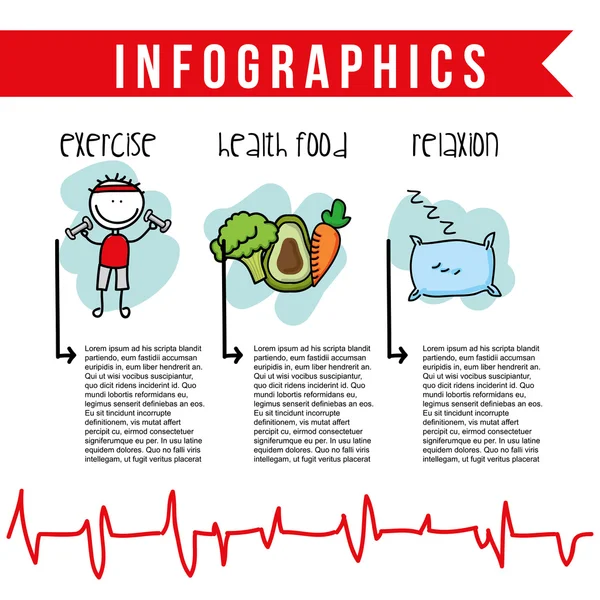 Výživa infografika — Stockový vektor