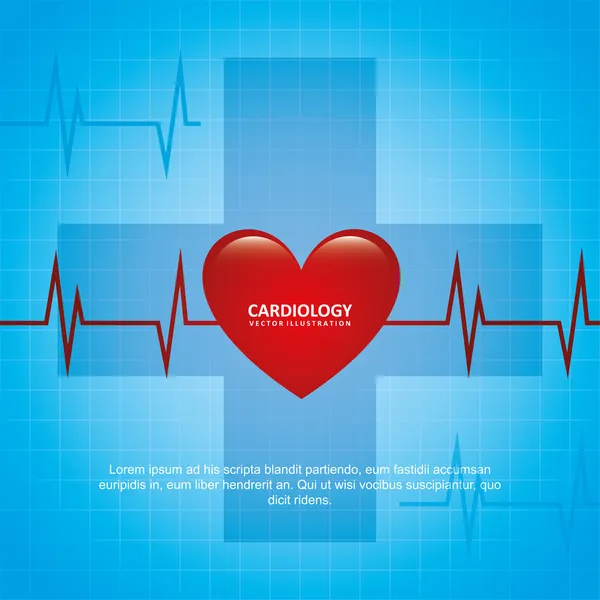 Diseño de cardiología — Vector de stock