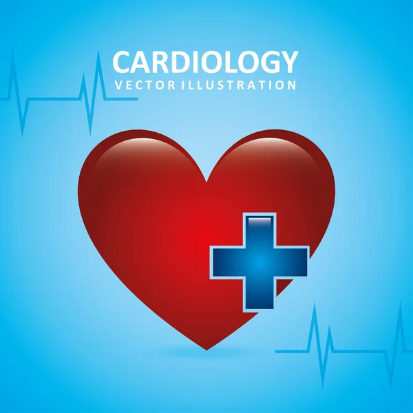 Cardiology design — Stock Vector