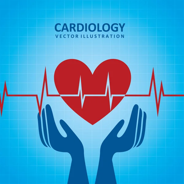 Diseño de cardiología — Vector de stock