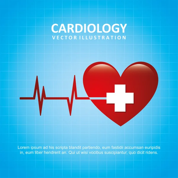 Cardiology design — Stock Vector