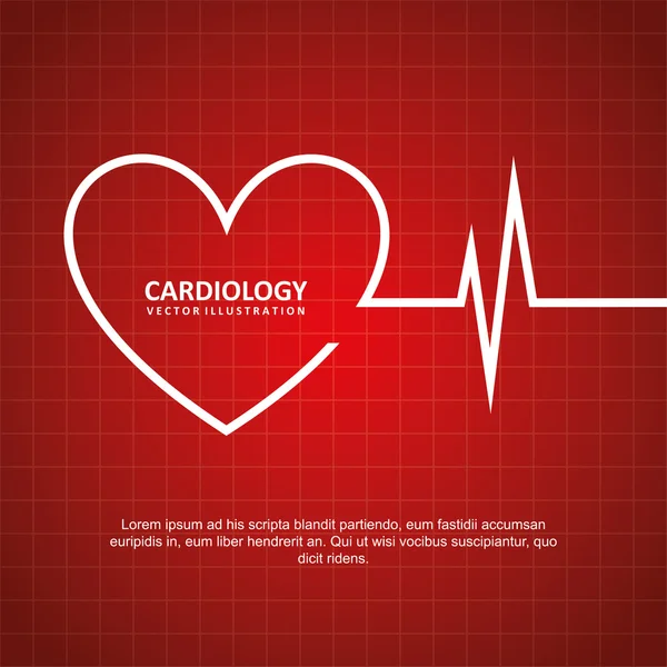 Diseño de cardiología — Archivo Imágenes Vectoriales