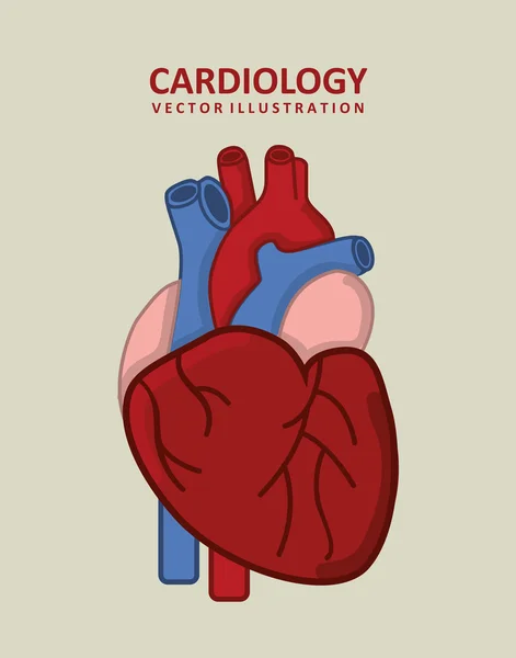 Desenho da cardiologia — Vetor de Stock