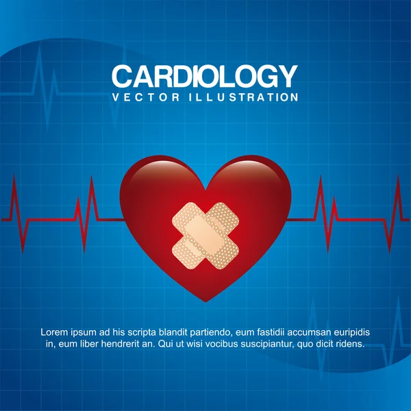 Conception de cardiologie — Image vectorielle