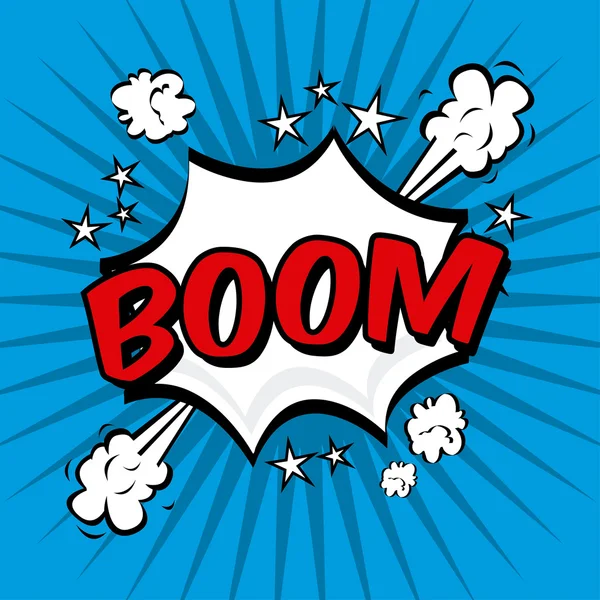 Boom komiks ikona — Stockový vektor