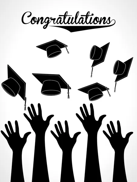 Etiqueta de graduación — Vector de stock