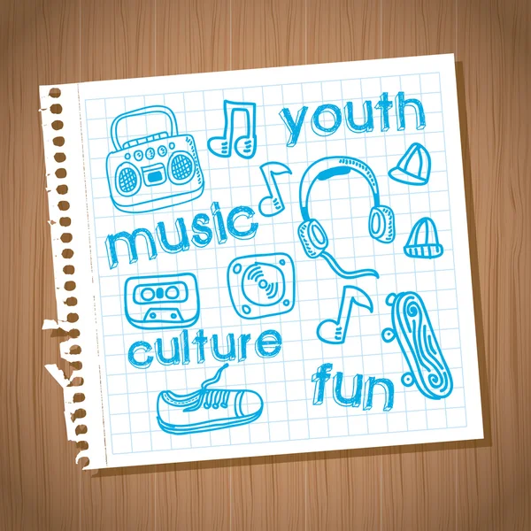 Culture des jeunes — Image vectorielle