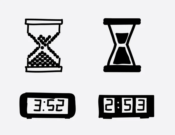 Iconos de tiempo — Archivo Imágenes Vectoriales