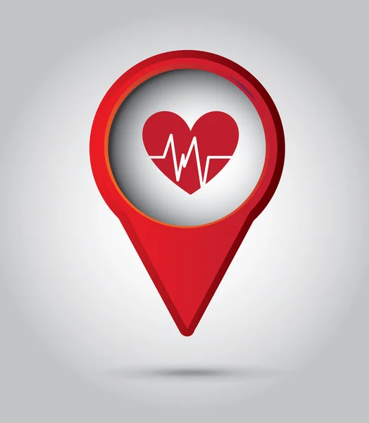 Diseño de cardiología — Vector de stock