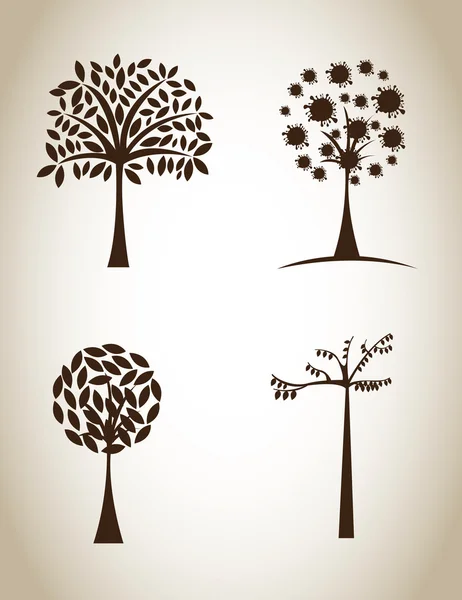 Drzewa — Wektor stockowy