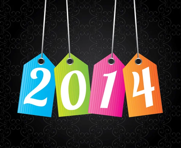 Nuevo año 2014 — Vector de stock