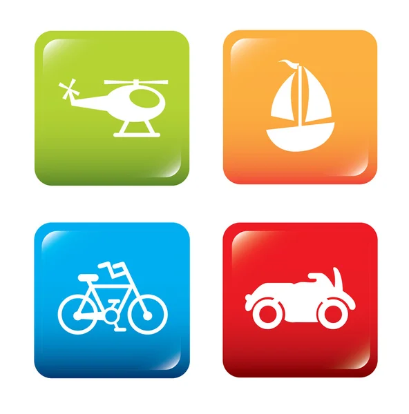 Iconos de transporte — Vector de stock