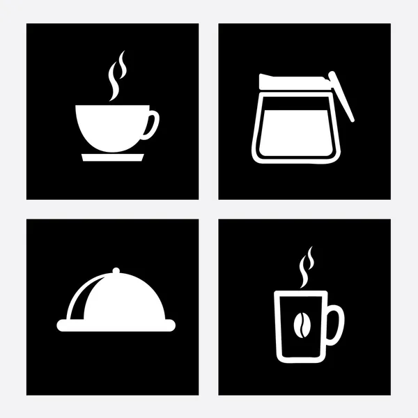 Kaffe ikoner — Stock vektor