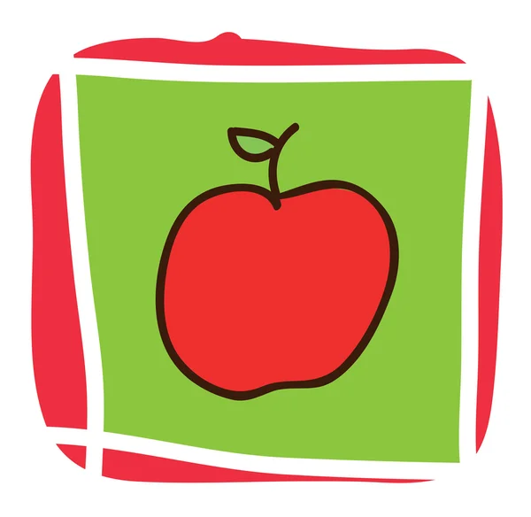 Icono de manzana — Vector de stock