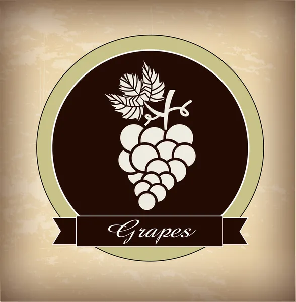 Grapes label — Stock Vector