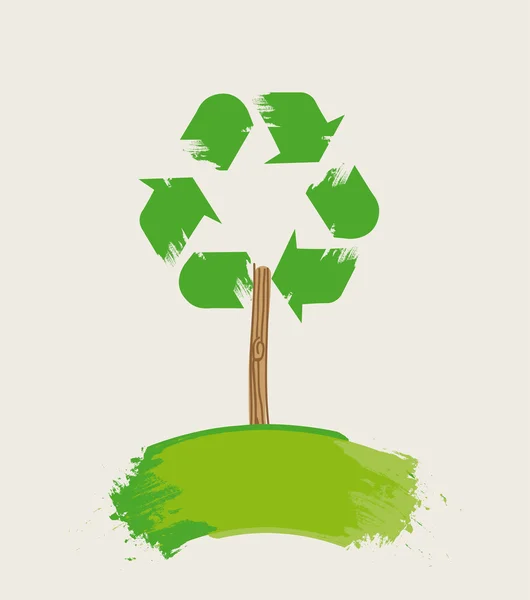 Reciclar la etiqueta — Vector de stock