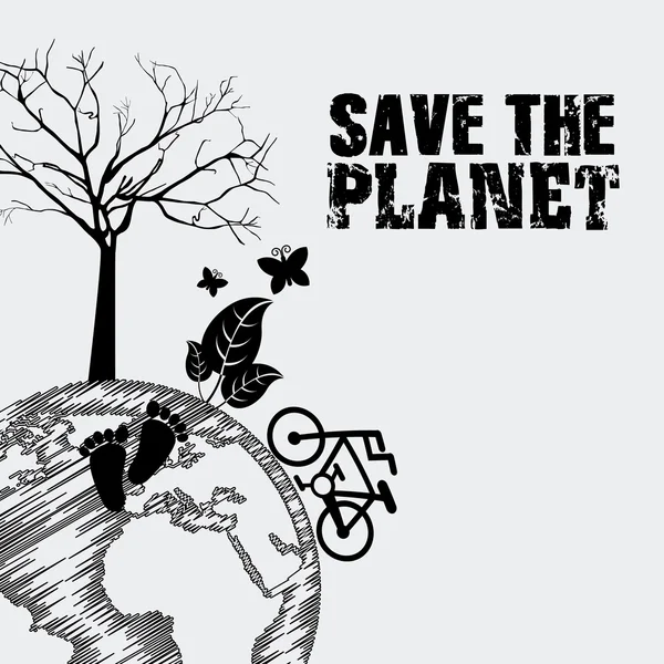 Rädda planeten — Stock vektor