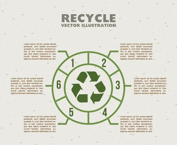 Recyklovat infografika — Stockový vektor
