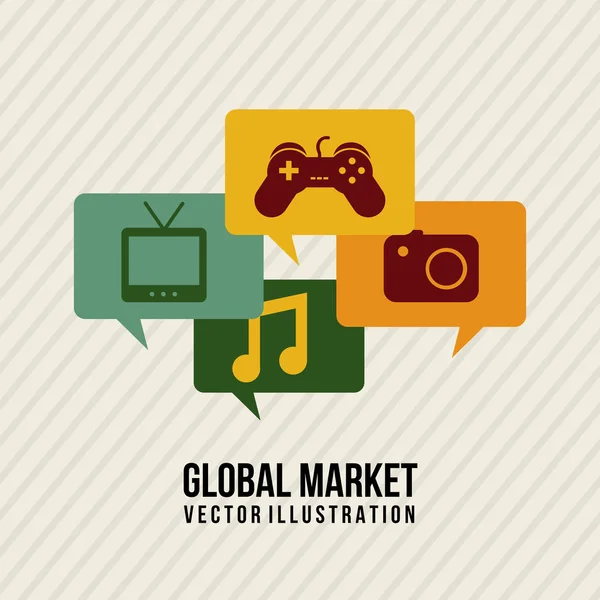 Marketing global — Vetor de Stock