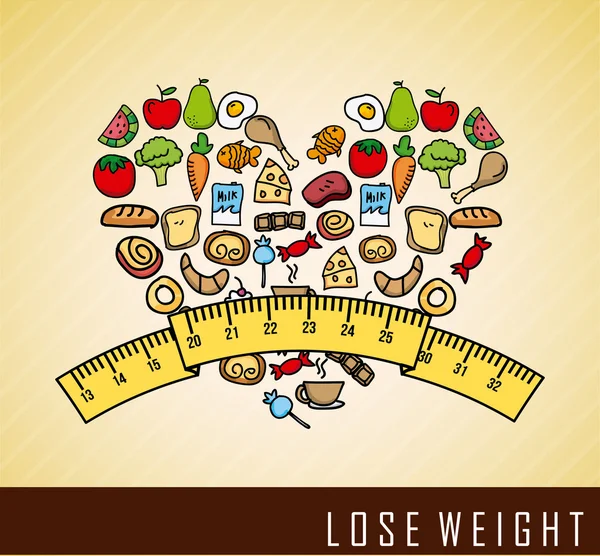 Gewicht verlieren — Stockvektor