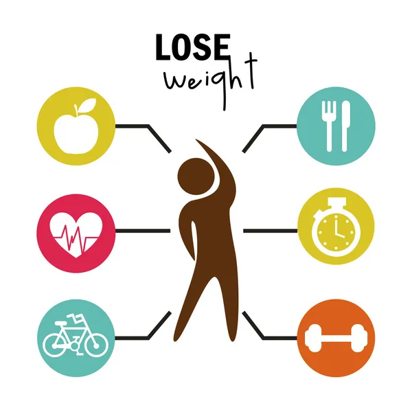 Perdre du poids — Image vectorielle