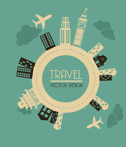 Design di viaggio — Vettoriale Stock