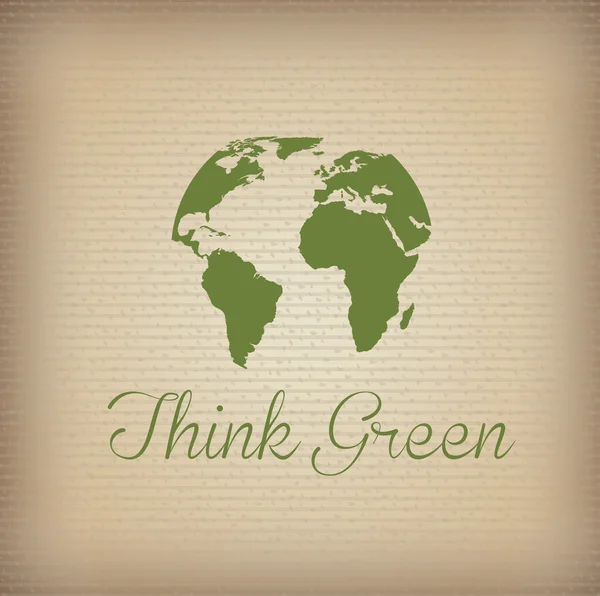 Yeşil düşünün — Stok Vektör