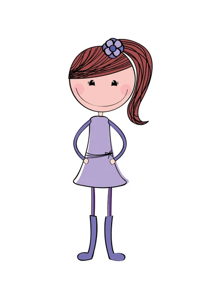 Girl cartoon — Stockvector