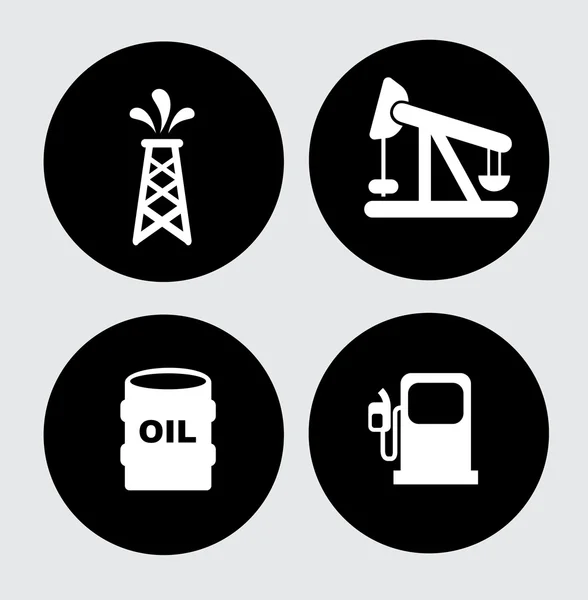 Iconos de combustible — Archivo Imágenes Vectoriales