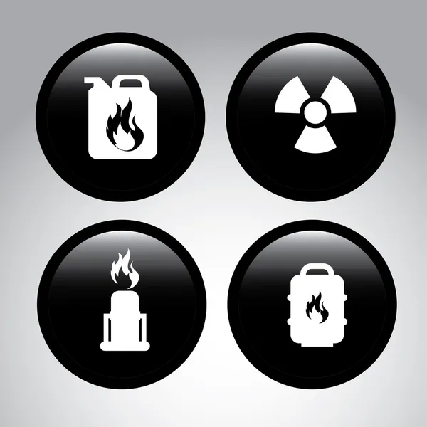 Iconos de combustible — Vector de stock