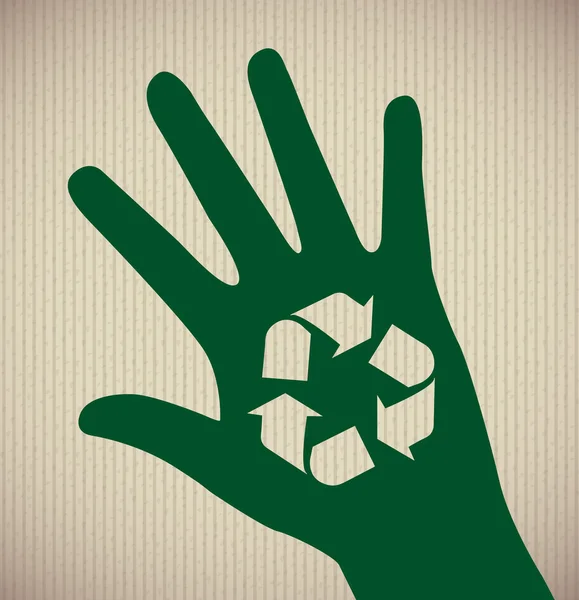 Hand eco — Stockvector