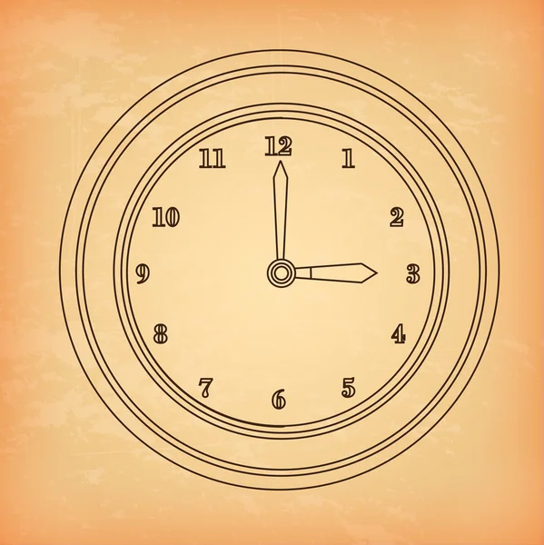 Klocka och tid ikon — Stock vektor