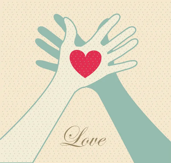 Τα χέρια αγάπης — Διανυσματικό Αρχείο