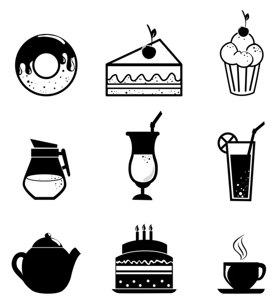 Pastry icons — Stock Vector