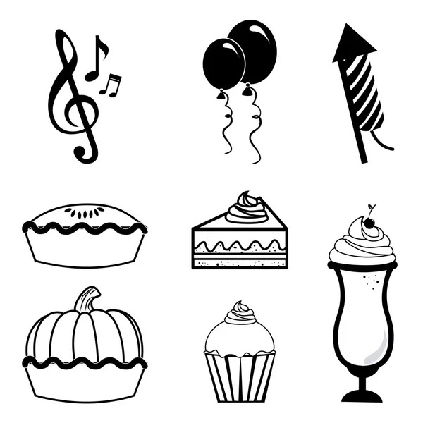 Party icons — Stock Vector