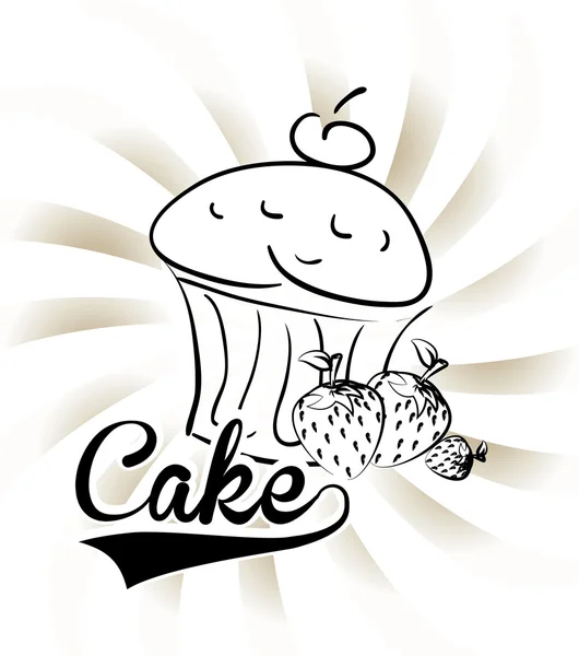 Diseño de torta — Vector de stock