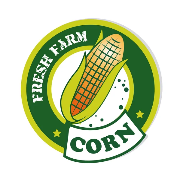 Corn label — Stock Vector