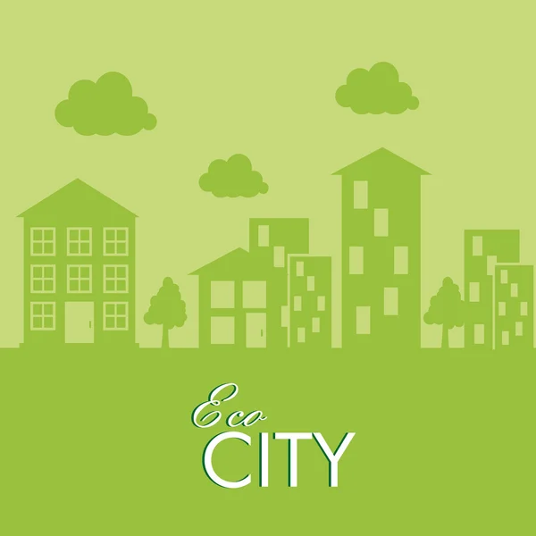 Eco city — Stock Vector