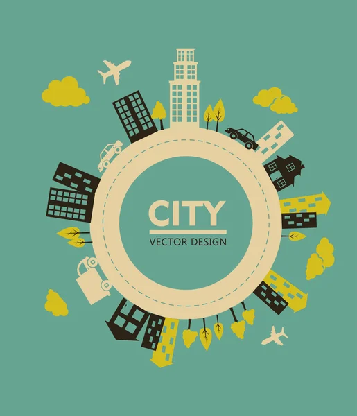 Stad illustratie — Stockvector