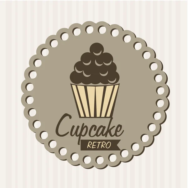 Cupcake retro — Stockvector