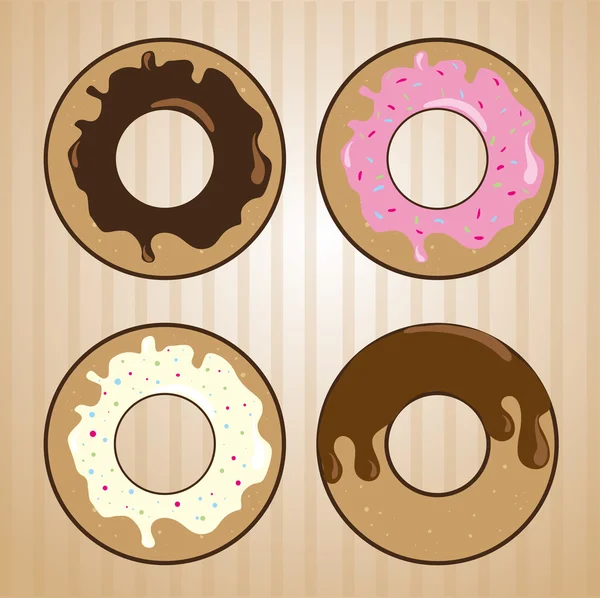 Diseño de donuts — Archivo Imágenes Vectoriales