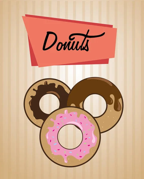 Diseño de donuts — Archivo Imágenes Vectoriales