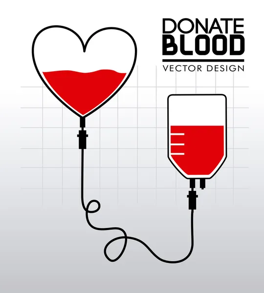 Doneer bloed — Stockvector