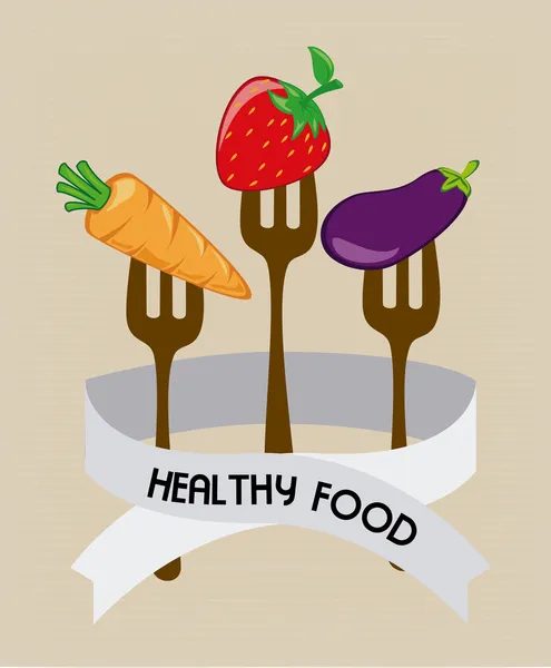 Etiqueta de alimentos saludables — Archivo Imágenes Vectoriales