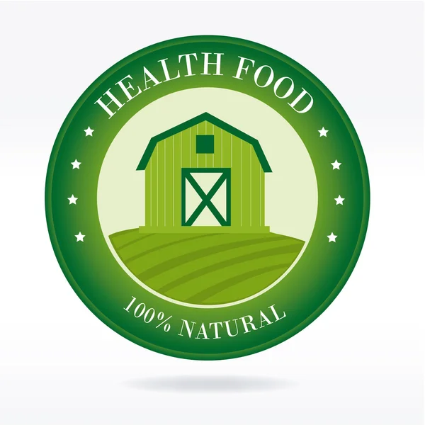 Rótulo alimentar saudável — Vetor de Stock