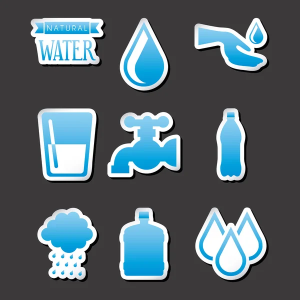 Água natural — Vetor de Stock