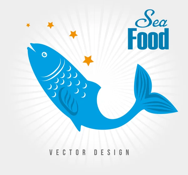 Alimentos de mar — Vector de stock