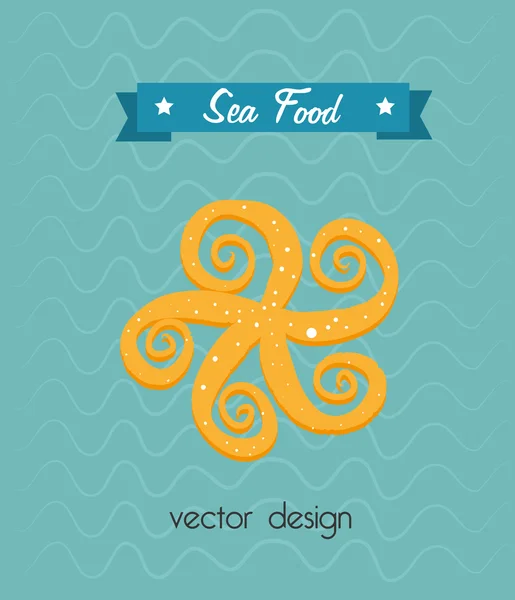 Alimentos de mar — Vector de stock